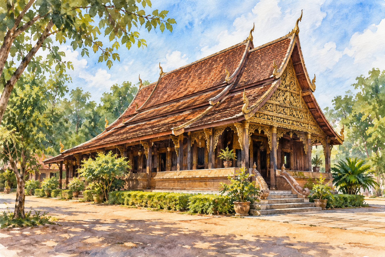 ภาพวาดอิงสถานที่จริง: วัดพุทธนิมิต